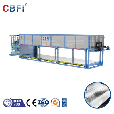 CE/ISO 220V/50Hz Прямая охлаждающаяся ледяная блочная машина с управлением PLC испарителем из нержавеющей стали